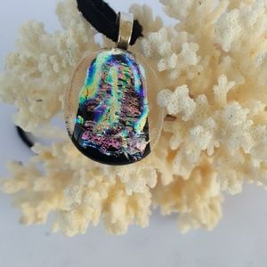 "Wild Side" Dichroic Glass Necklace